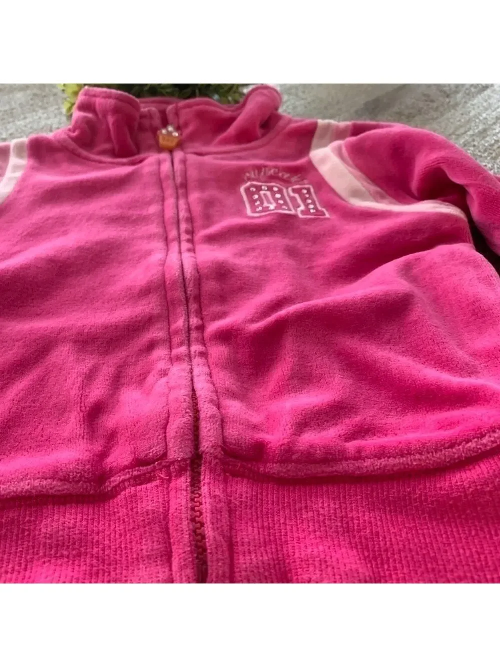 Gymboree Cupcake Velour Sweatsuit with Embroidery